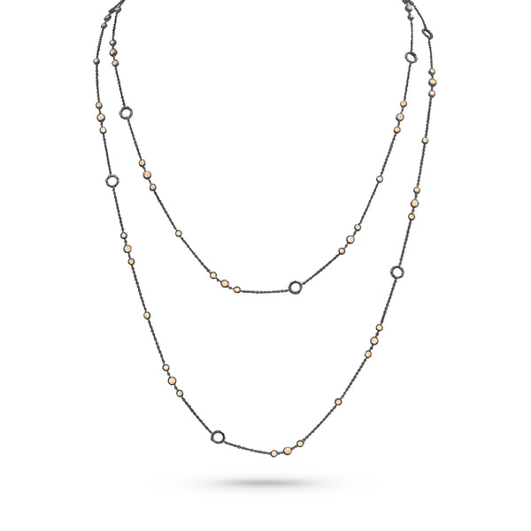 in champagne diamonds and black gold<br>(rhodium-plated white gold) <span class='visuallyhidden'>Call, text 323-404-2959 for shopping help.</span>